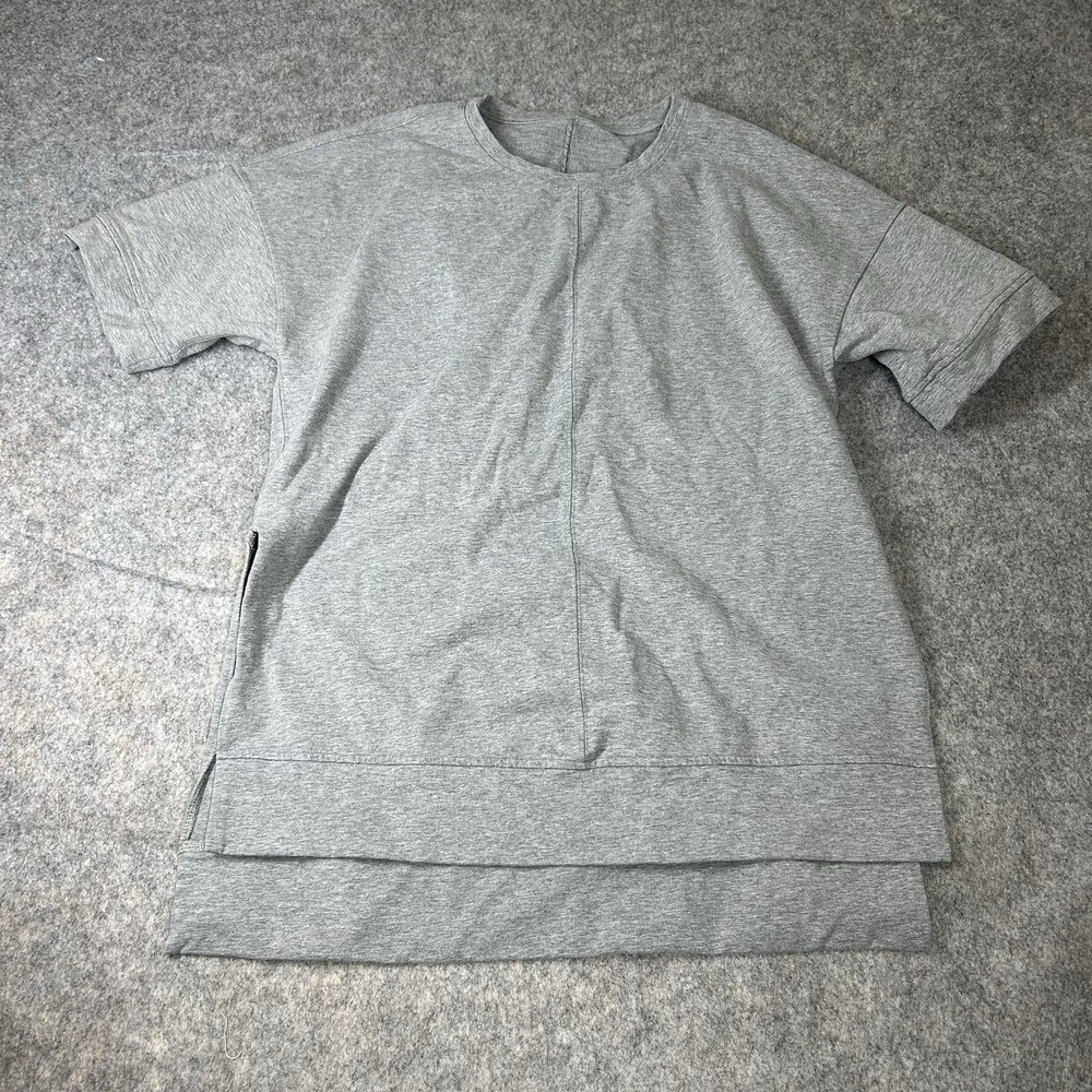 Lululemon Cut Above Tee Women's 4 Side Slit Terry Cloth Sweatshirt Gray